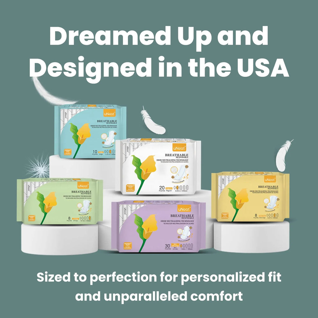 uNeat Regular with Wings Ultra-Thin Sanitary Pads for Women and Teen, Unscented, Eliminates Odor uNeat Au supplements