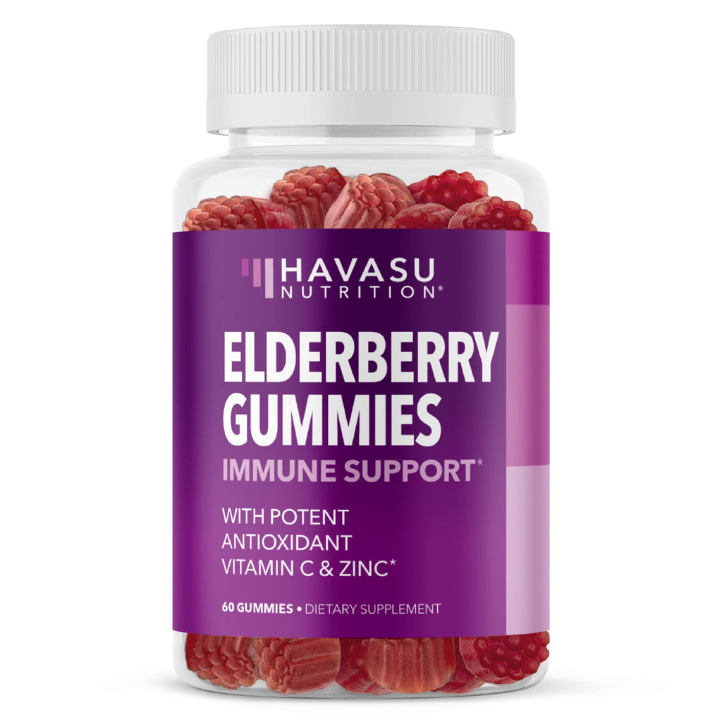 Sambucus Elderberry Gummies for Adults - Immune Support Supplement with Vitamin C and Zinc - Enhanced Formula for Daily Defense - 60 Count