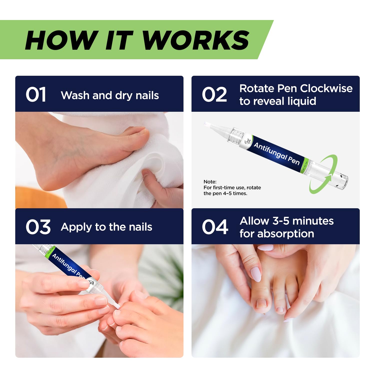 Footcure Antifungal Nail Treatment Pen – Extra Strength Toenail Fungus Treatment