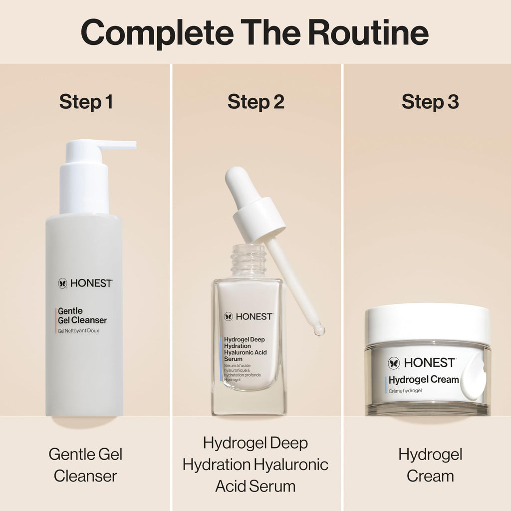 Honest Beauty Hydrogel Cream with Hyaluronic Acid, Lightweight Moisturizing Water, Gentle for Sensitive Skin