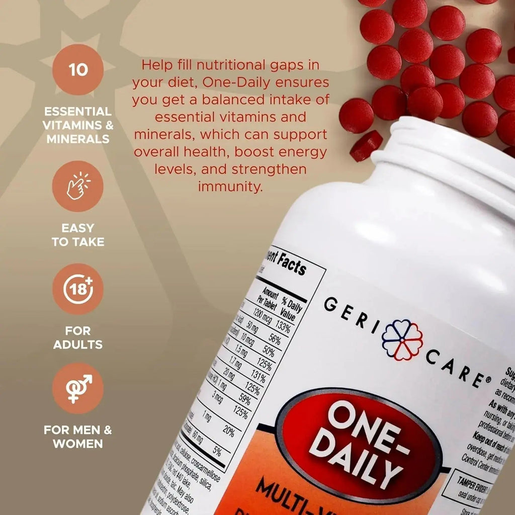 GeriCare Multivitamin Supplement Tablets, (Bottle of 1000) GeriCare Au supplements