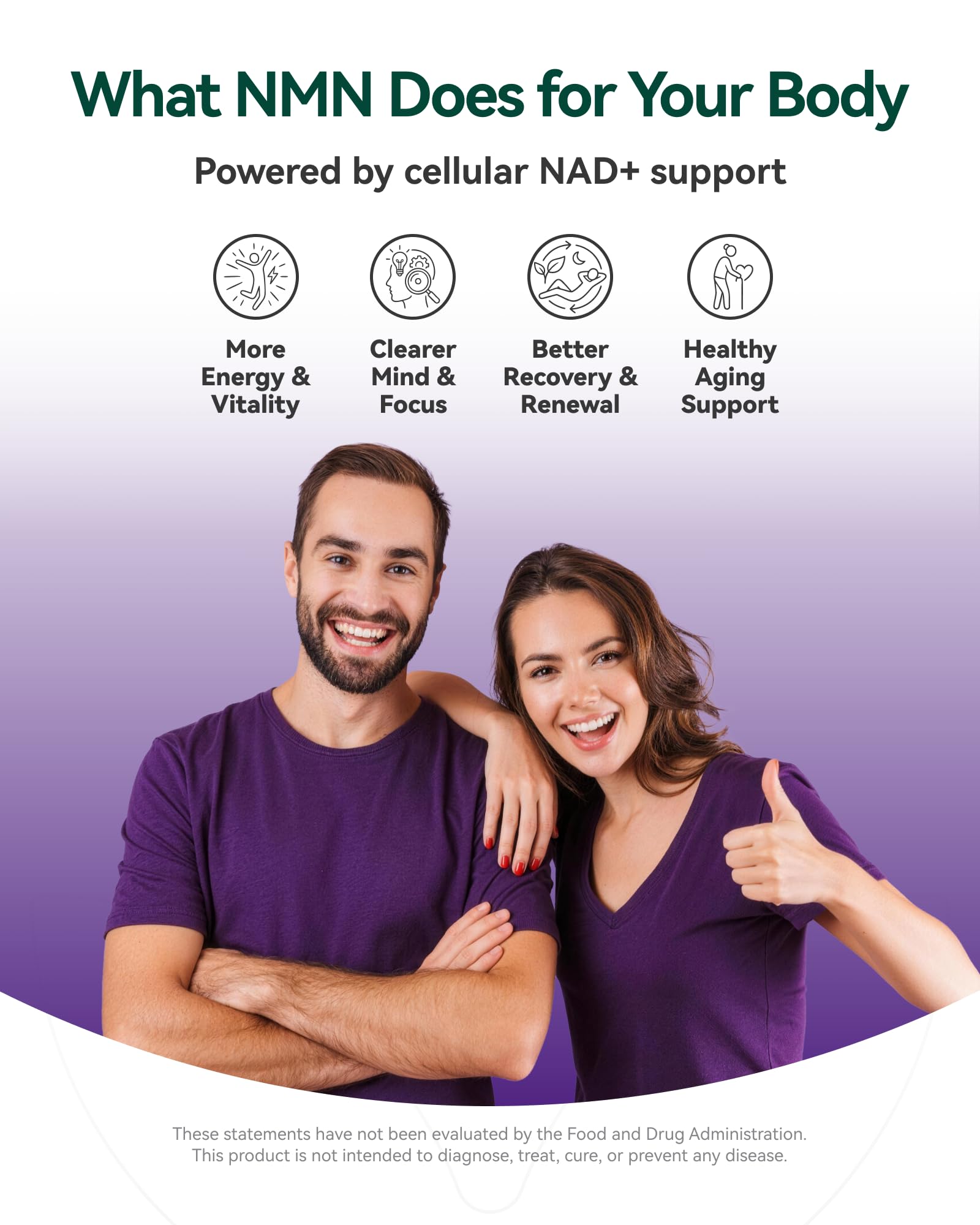 Inner Brightness NMN Supplement 500mg, 99.9% High Purity, Supports NAD+ Levels & Cellular Energy, 5-in-1 Formula with Resveratrol & Astaxanthin, Non-GMO, Gluten-Free, 60 Capsules Inner Brightness Au supplements