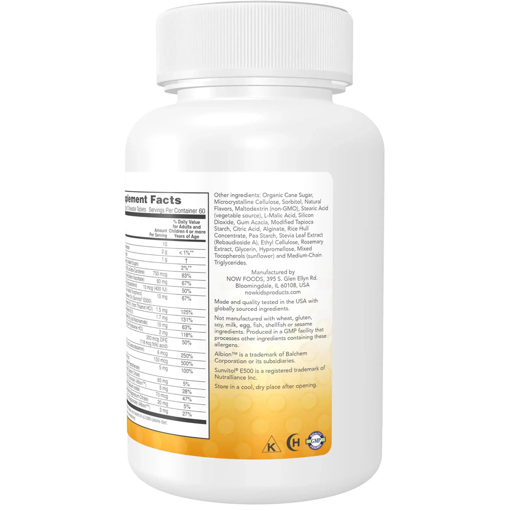 NOW Kids Supplements, Kid Vits Multivitamin, Berry Lemonade Flavor, 120 Chewable Tablets NOW Foods Au supplements