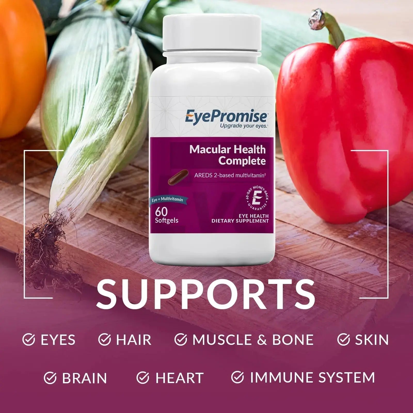 EyePromise Macular Health Complete Supplement - 60 Softgels, 30-Day Supply - Complete Macular Support with 10mg Lutein & Zeaxanthin EyePromise Au supplements