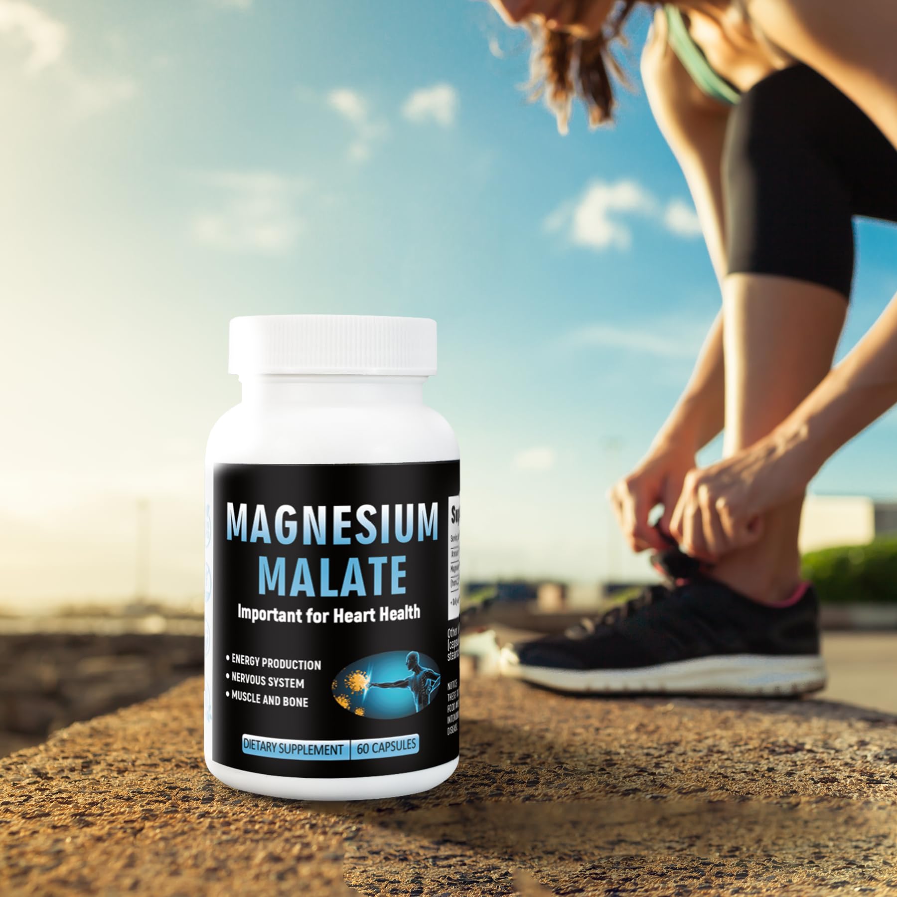 Laicuherb Magnesium Capsules for Bone and Muscle Health, 500 mg Magnesium Supplement, 60 Count, Vegetarian Capsules Laicuherb Au supplements