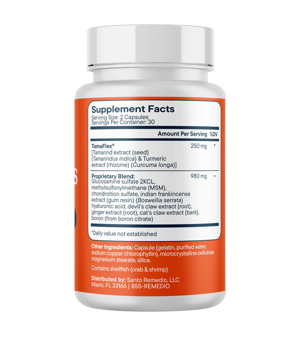Santo Remedio Articulaciones, Joint Health Support, Promotes Joint Comfort and Function, Contains Clinically Proven Ingredients, TamaFlex™, 60 Servings Santo Remedio Au supplements