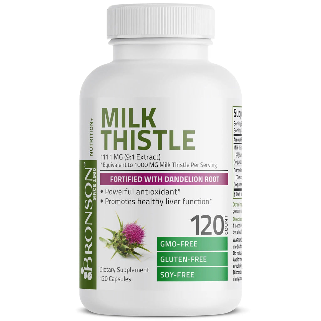 Bronson Milk Thistle Silymarin Marianum & Dandelion Root Liver Health Support Bronson Au supplements