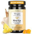 Winged Wellness Rise Up, Energy & Focus Gummies for Women - Daily Brain Boost Gummy Supplement with Natural Caffeine, Ashwagandha, B12, Nootropics Alpha-GPC & Lion’s Mane - Pineapple, 60 Gummies Winged Wellness Au supplements