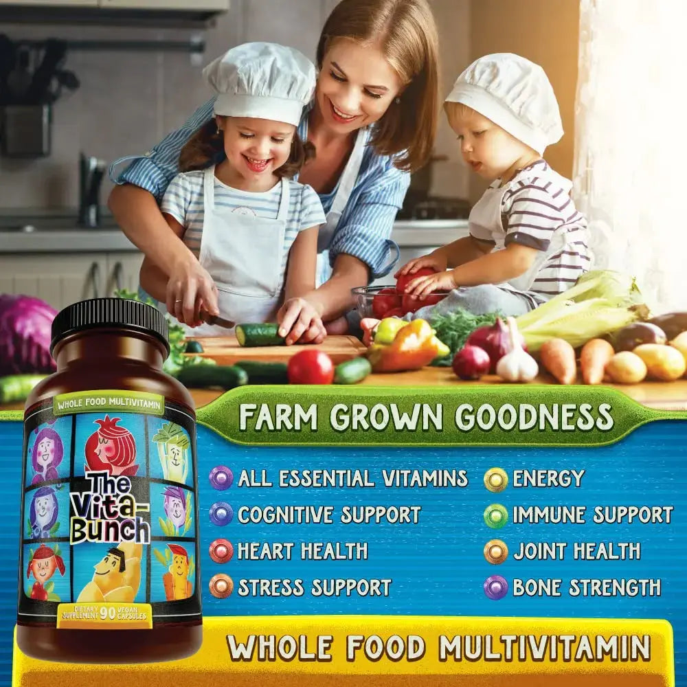 Whole Food Multivitamin Fruit & Super Greens All-in-one Vitamin Complex, 90 Vegan Capsules - Daily Vitamin for Women and Men Hippie Farms Au supplements