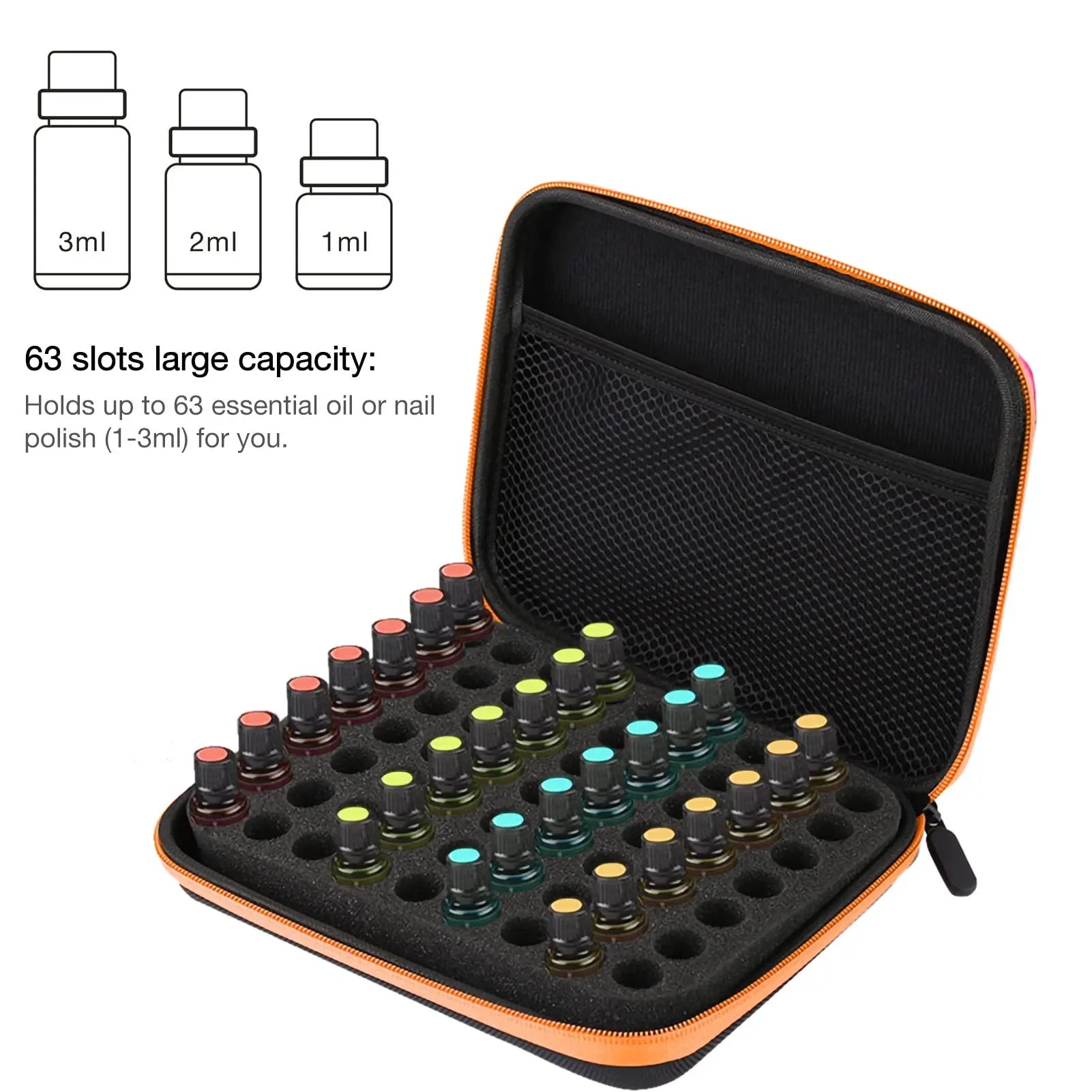 Essential Oil Storage Holder Organizer Carrying Case, Essential Oils Box Holds 63 Bottles GOTOTOP Au supplements