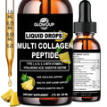 Multi Collagen Peptides Liquid Drops for Women & Men-Type I, II, III, V, X丨Hydrolyzed Collagen Peptides, Collagen Proteins W. Hyaluronic Acid, Biotin & Vitamin C for Hair Skin & Joint Gut Health GLOVVUUP Au supplements