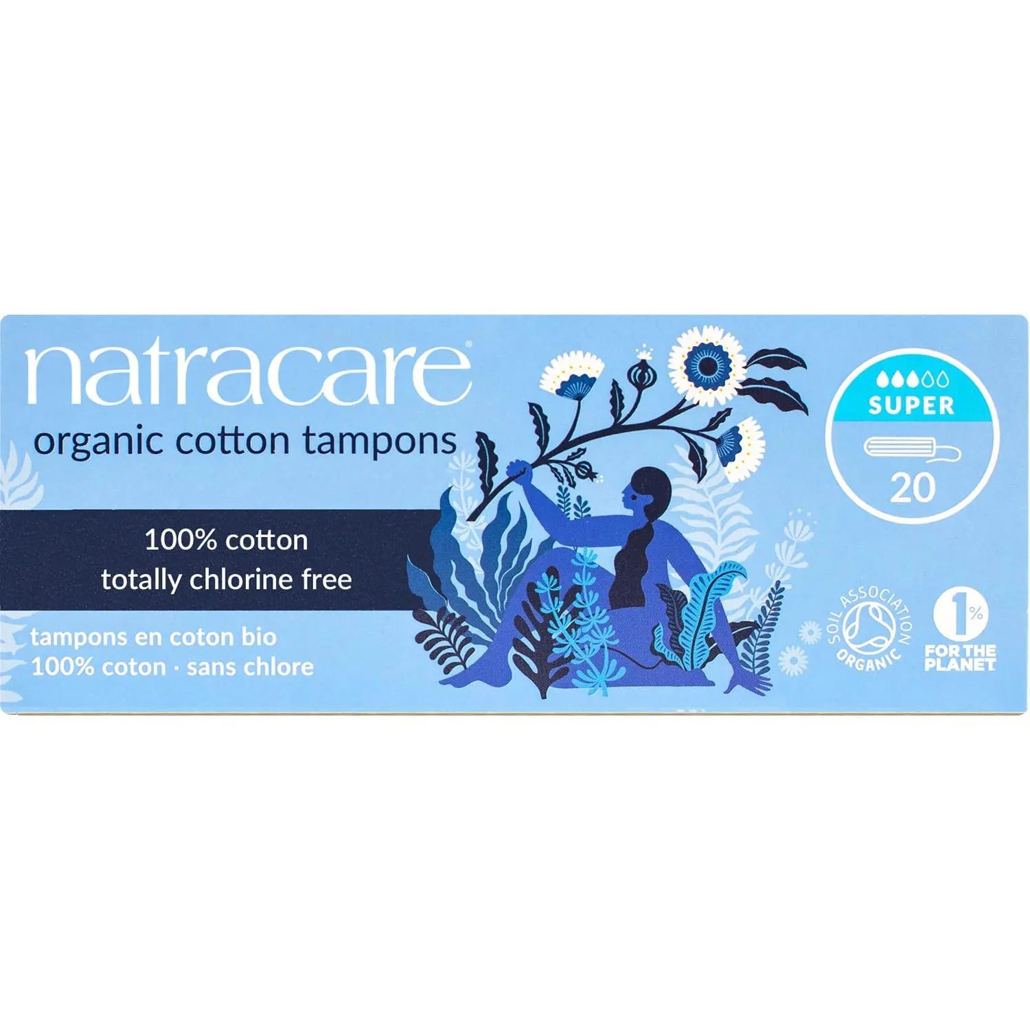 Natracare 2000 Organic All Cotton Non-Applicator Tampons 20 Count NATRACARE Au supplements