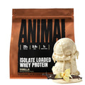 Animal Whey Isolate Protein Powder - Loaded for Pre & Post Workout Muscle Builder and Recovery with Digestive Enzymes for Men & Women - 25g Protein, Great Taste, Low Sugar - Vanilla 2 lbs