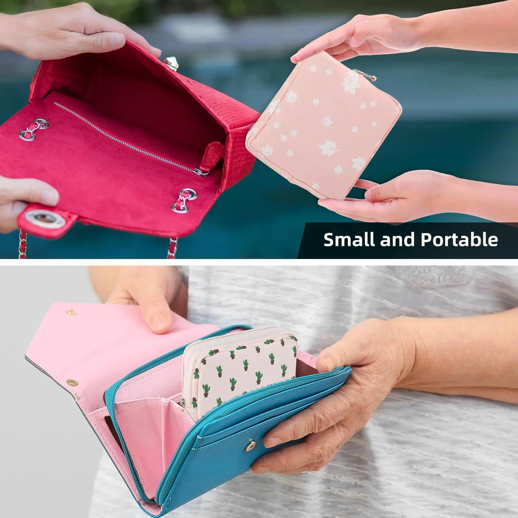 3Pcs Period Bag, Sanitary Pad Storage Bag Samll Period Pouch for Purse Cute Menstrual Period Bag Aster Au supplements