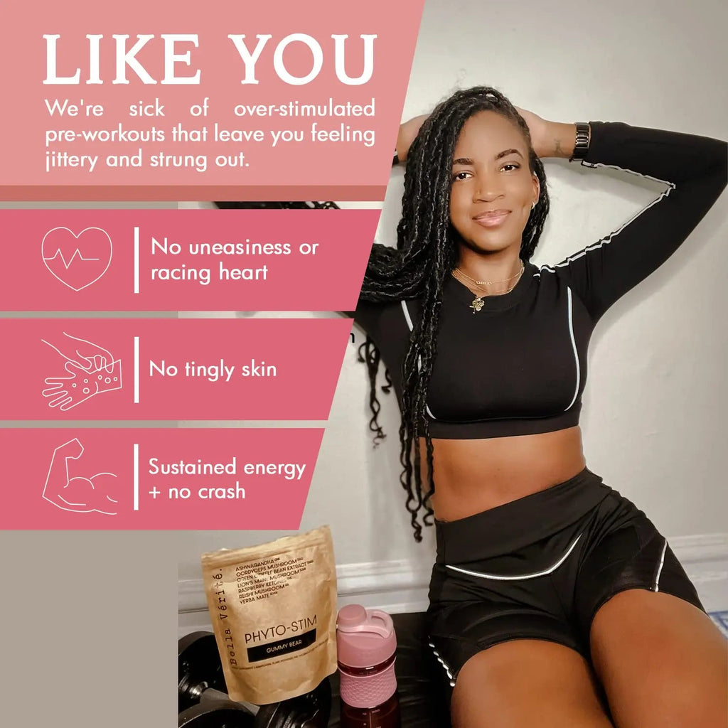 Bella Vérité Phyto Stim | Natural Pre Workout Powder | Yerba Mate and Ashwagandha Bella Vérité. Au supplements
