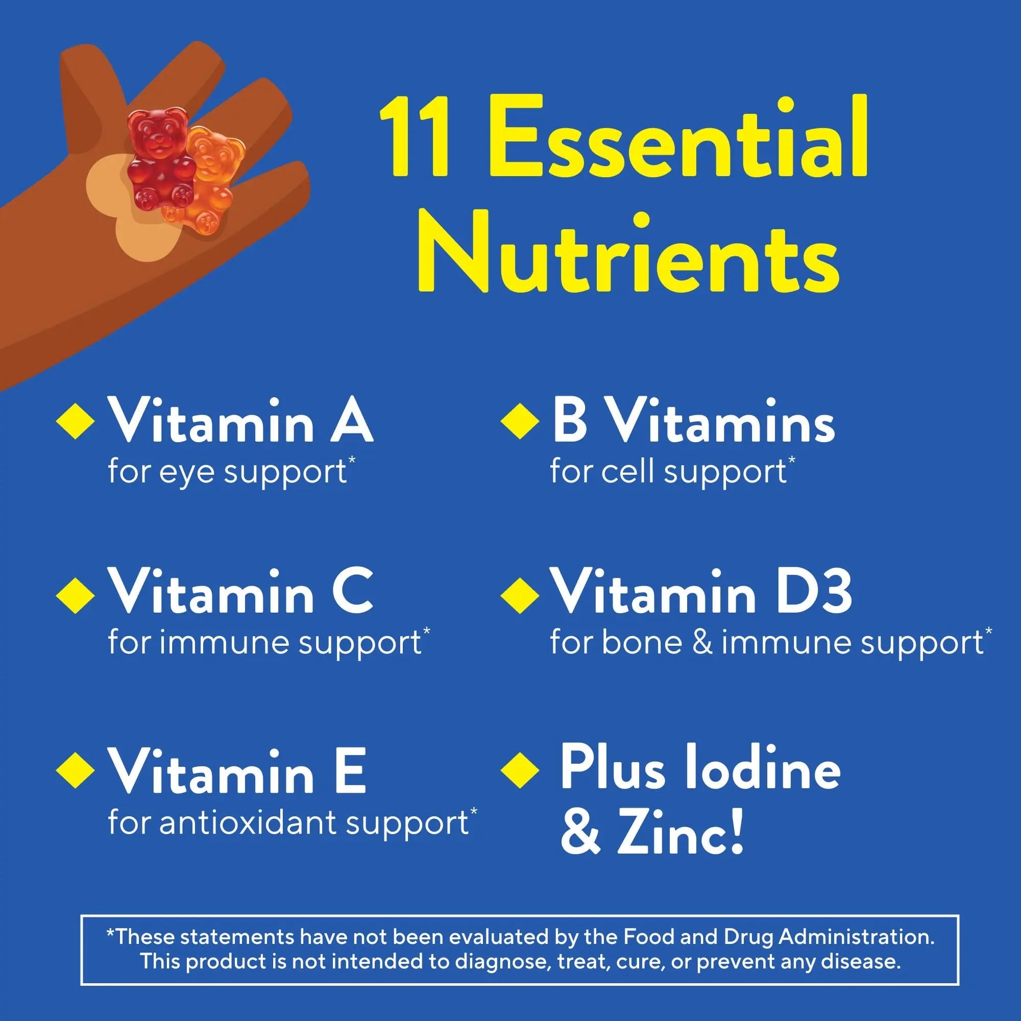 L'il Critters Gummy Vites Daily Kids Multivitamins Assorted Fruit Flavors for Ages 2+ Toddlers & Kids, Gummy Vitamin with Vitamin C and D Lil Critters Au supplements