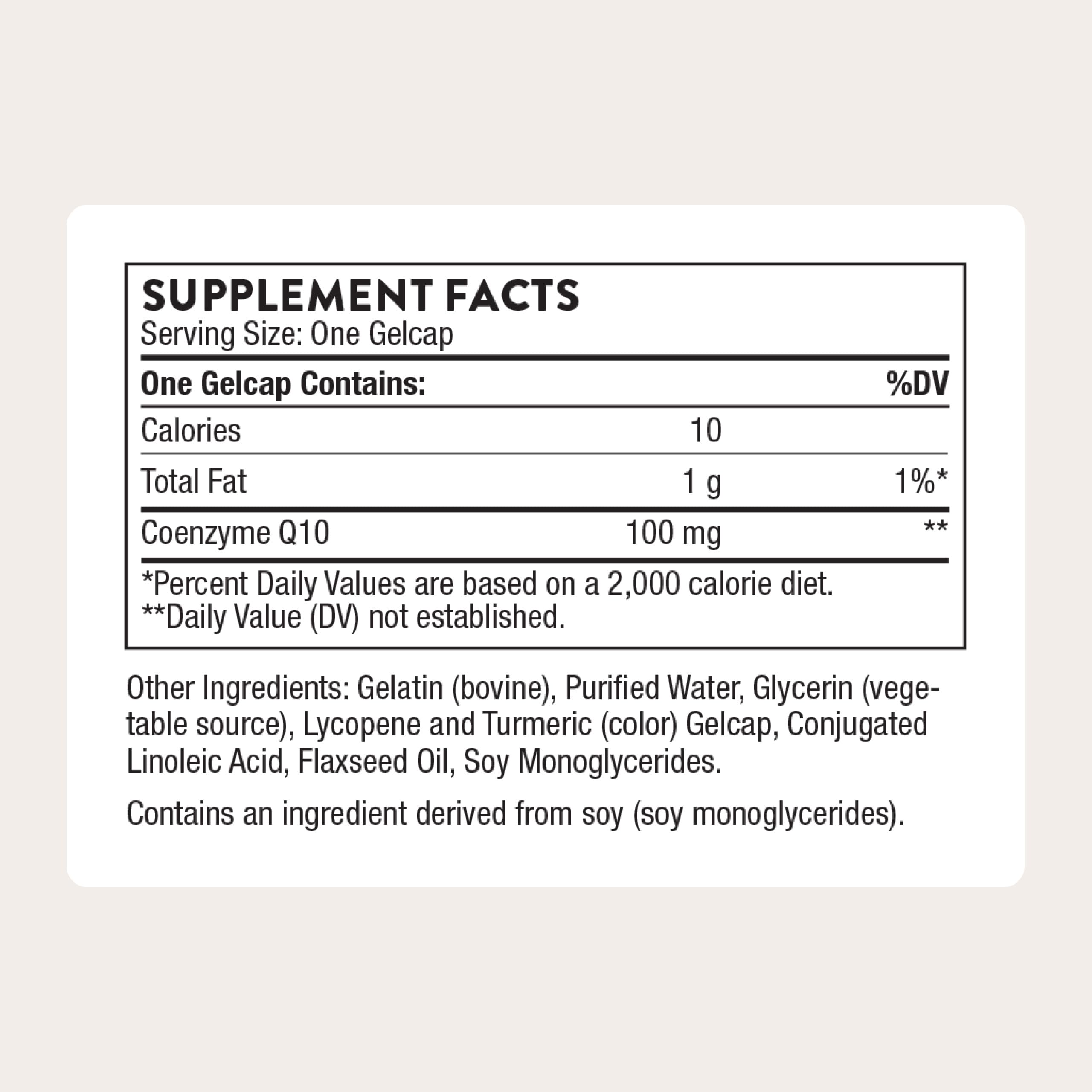 THORNE - CoQ10 - 100mg Optimally Absorbed Ubiquinone Supplement - Supports Heart Health, Brain Function, Cellular Energy Production & Healthy Aging