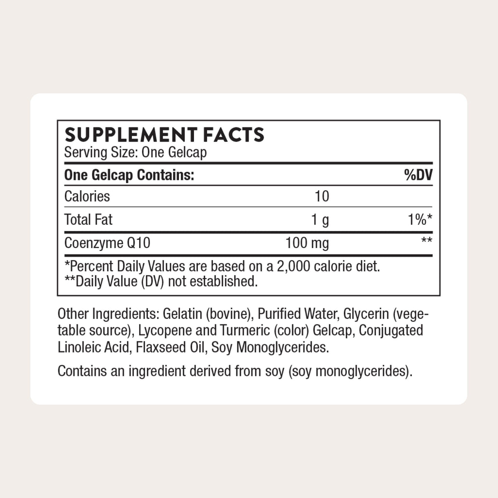 THORNE - CoQ10-100mg Optimally Absorbed Ubiquinone Supplement - Support Heart Health, Brain Function, Cellular Energy Production & Healthy Aging* - Gluten-Free, Dairy-Free - 60 Servings THORNE Au supplements