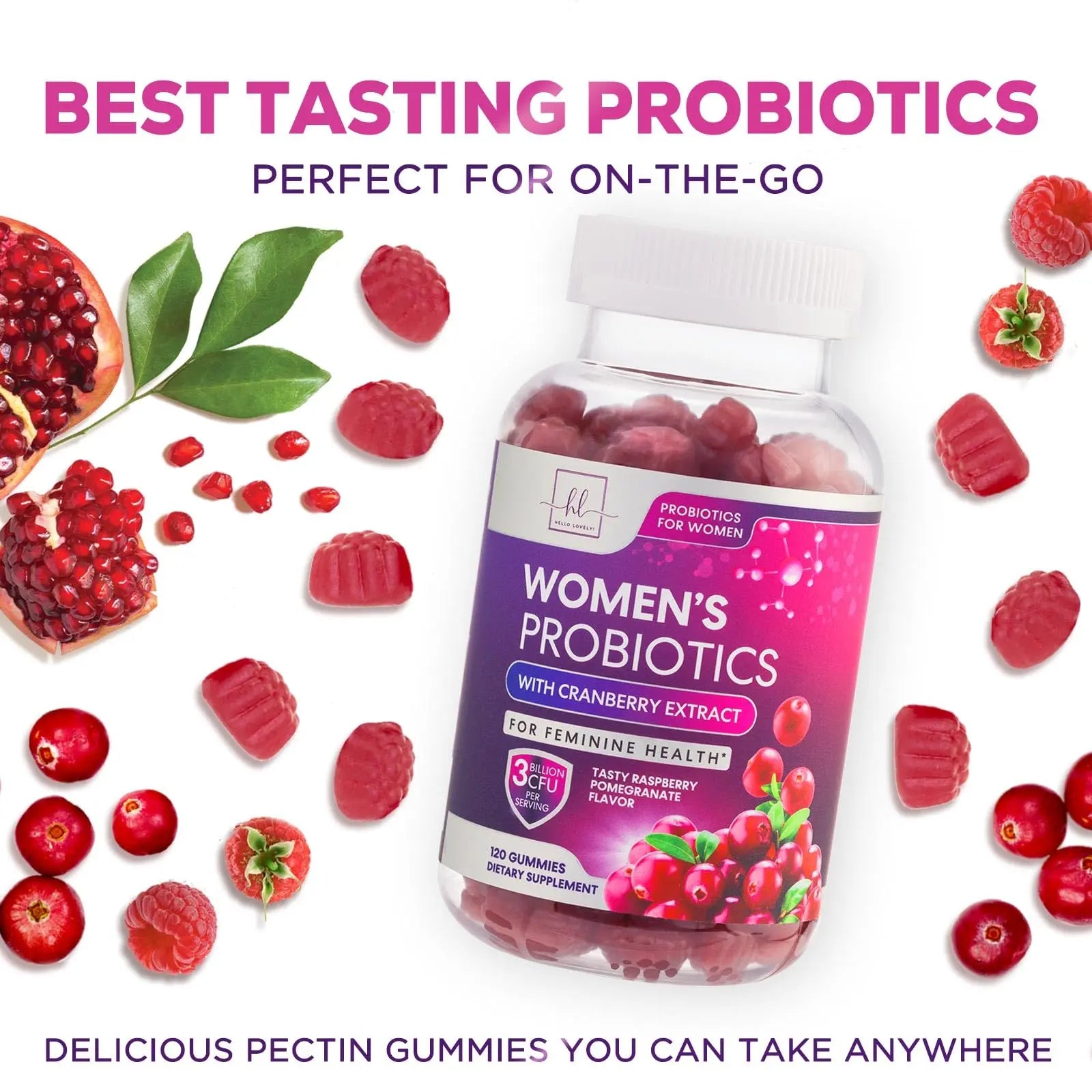 Probiotics for Women + Cranberry - 3 Billion CFU Guaranteed & 6 Vegan Strains for Women's Hello Lovely! Au supplements