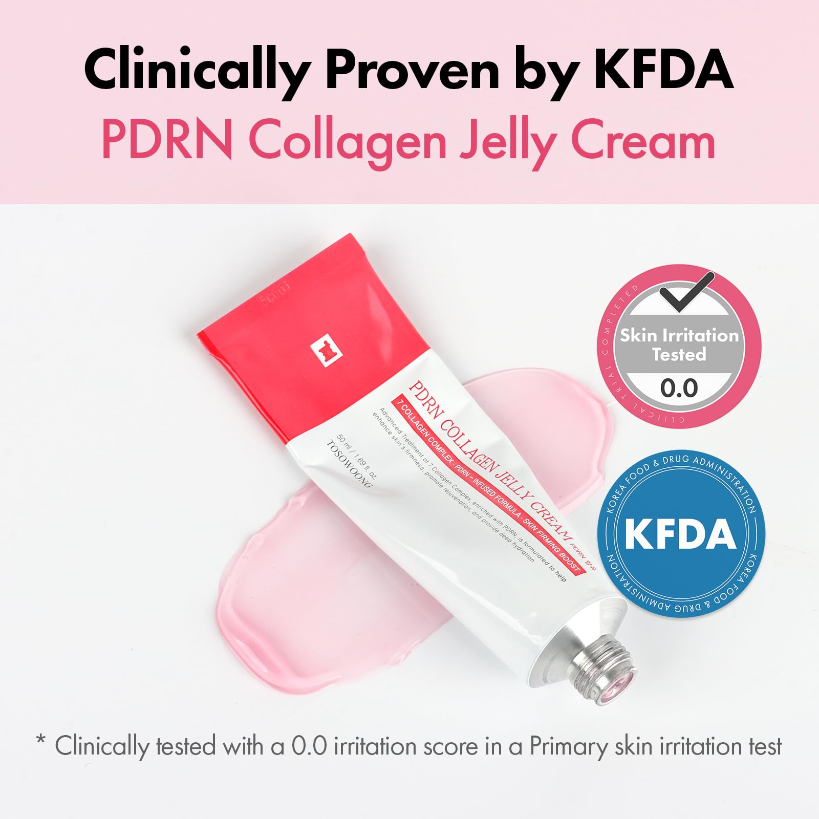 TOSOWOONG PDRN Collagen Jelly Cream, 5,000ppm Salmon DNA PDRN, Niacinamide