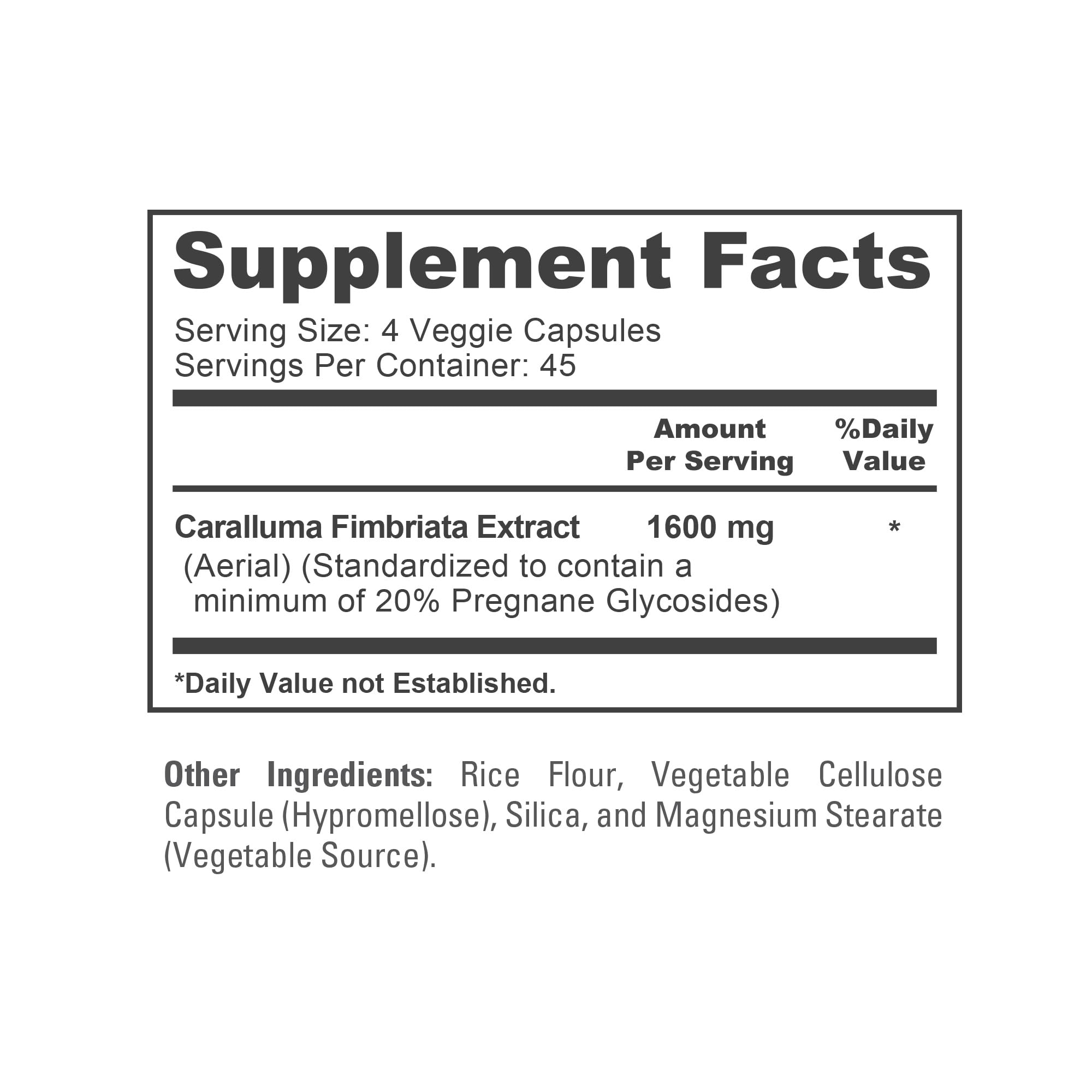 NusaPure Caralluma Fimbriata 1600mg - 180 Veggie Capsules (Non-GMO, Vegan) NusaPure Au supplements