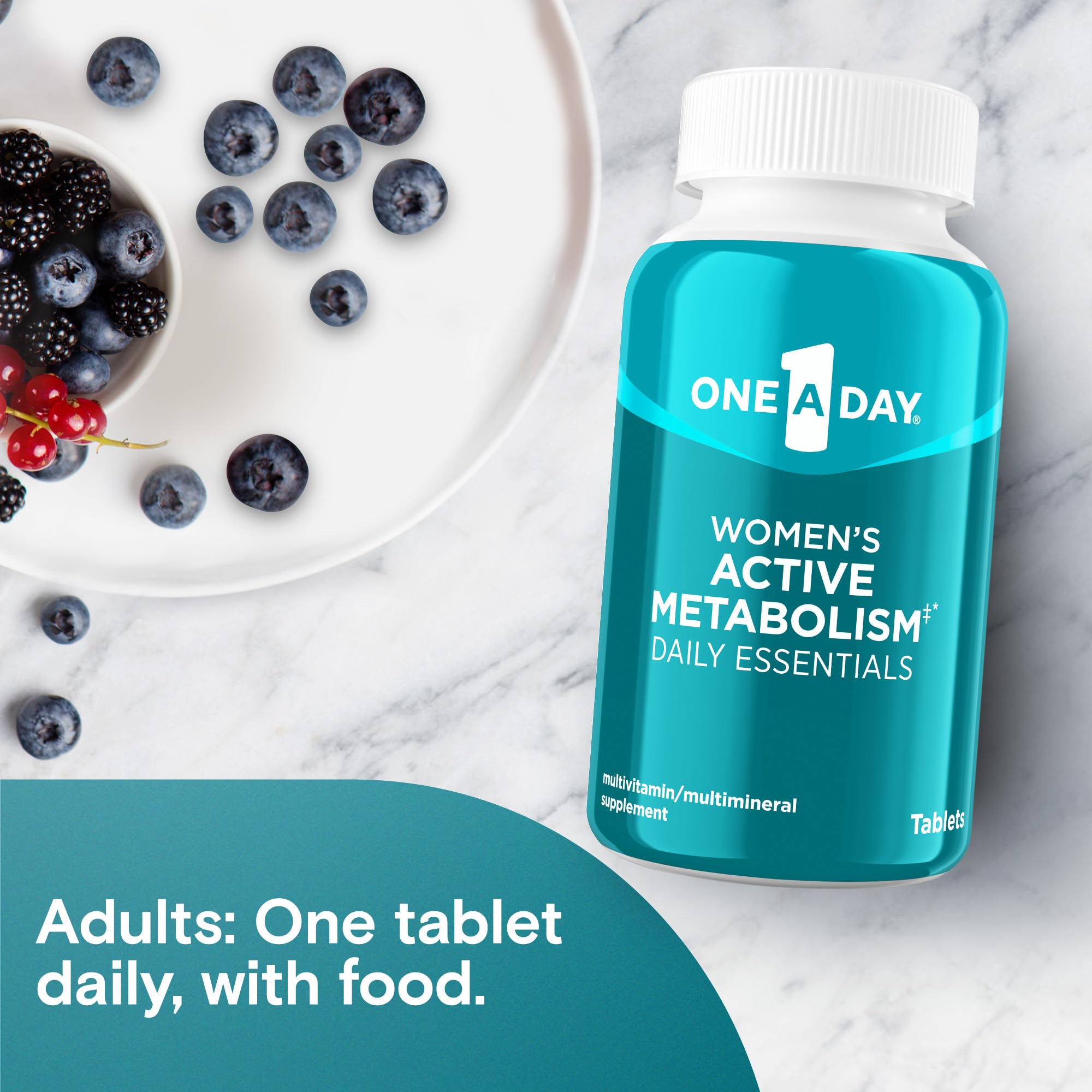 One A Day Women's Active Metabolism Daily Essential, Multivitamin for Women, Metabolism Support, Vitamins for Women with All 8 B-Vitamins, Vitamin D, Magnesium & More,120 Count ONE A DAY Au supplements