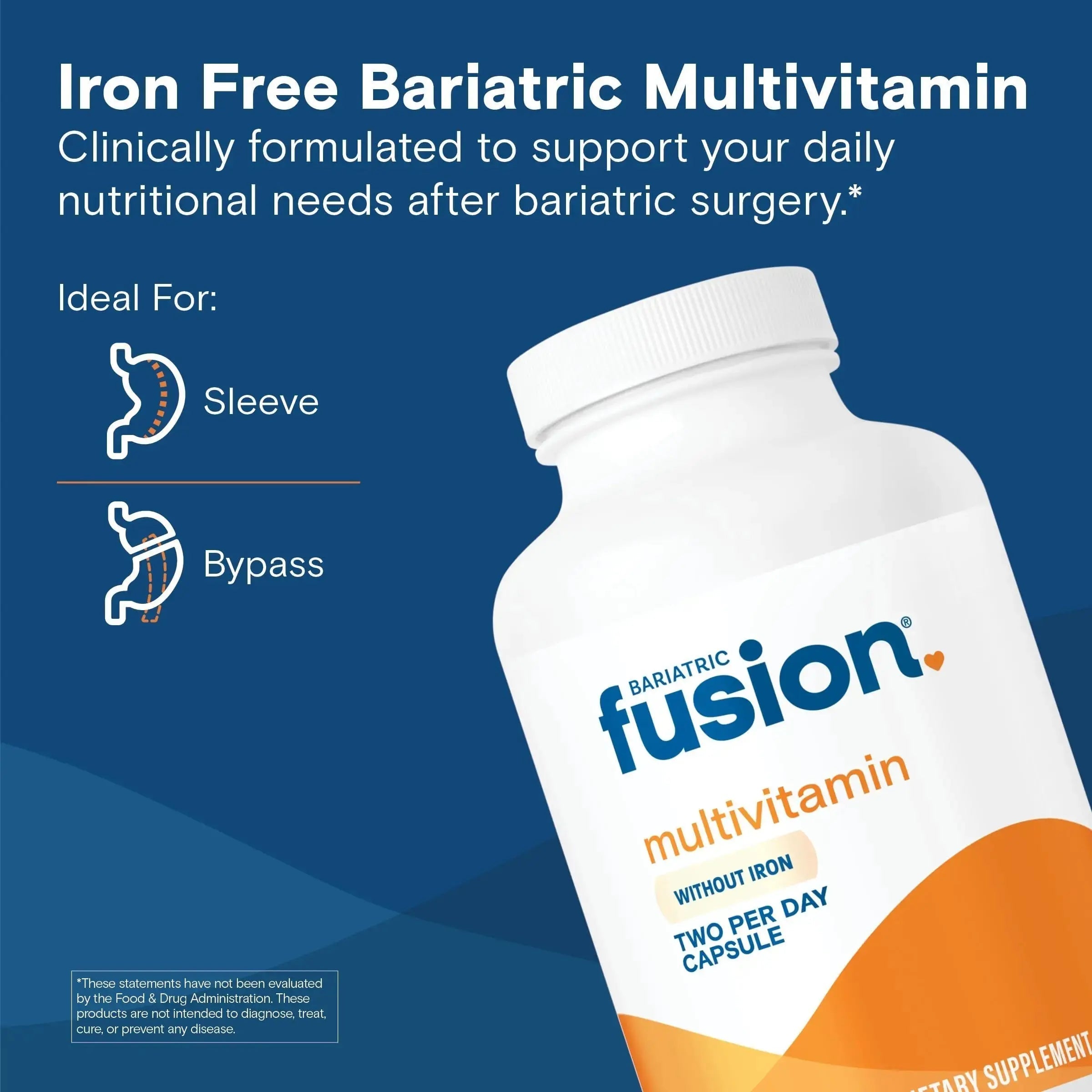 Bariatric Fusion Bariatric Multivitamin Without Iron | Post Bariatric Surgery Patients | Iron Free Bariatric Vitamin Bariatric Fusion Au supplements