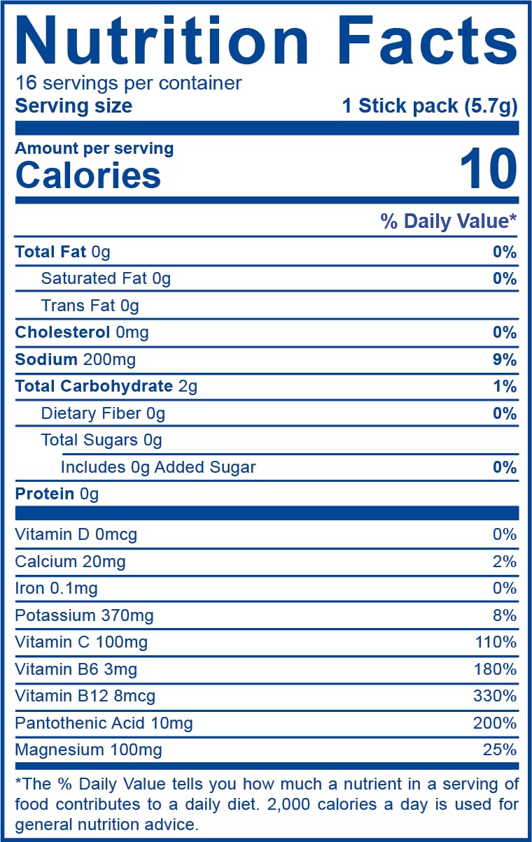 LEAN Hydration Daily Electrolyte Packets Drink Mix | Zero Calories, Zero Sugar Plus Vitamins, Minerals & More | 16 ct (Strawberry Kiwi Melon)