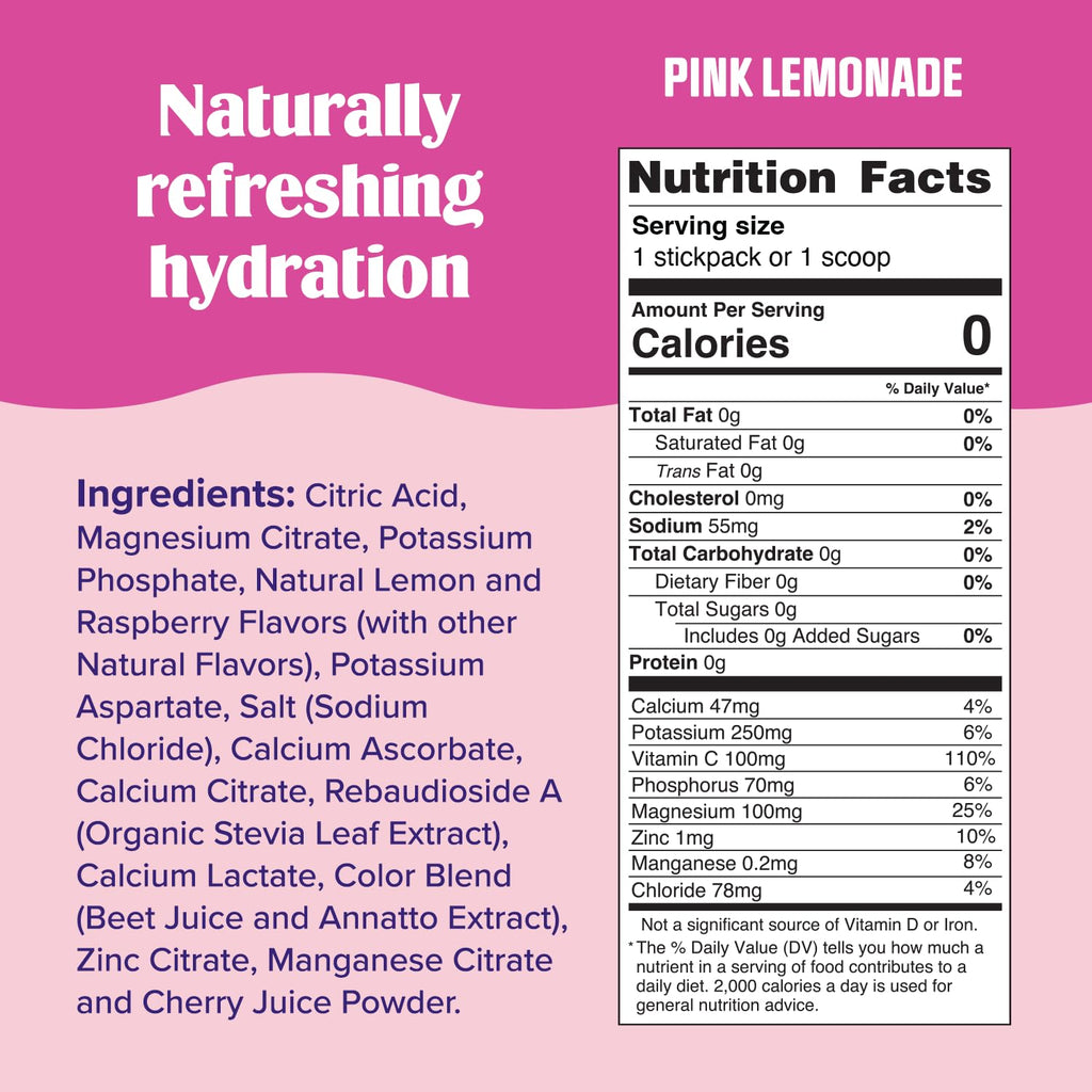 Ultima Replenisher Daily Electrolyte Powder Drink Mix – Pink Lemonade, 30 Servings Canister – Zero Sugar Hydration Powder with 6 Electrolytes & Minerals