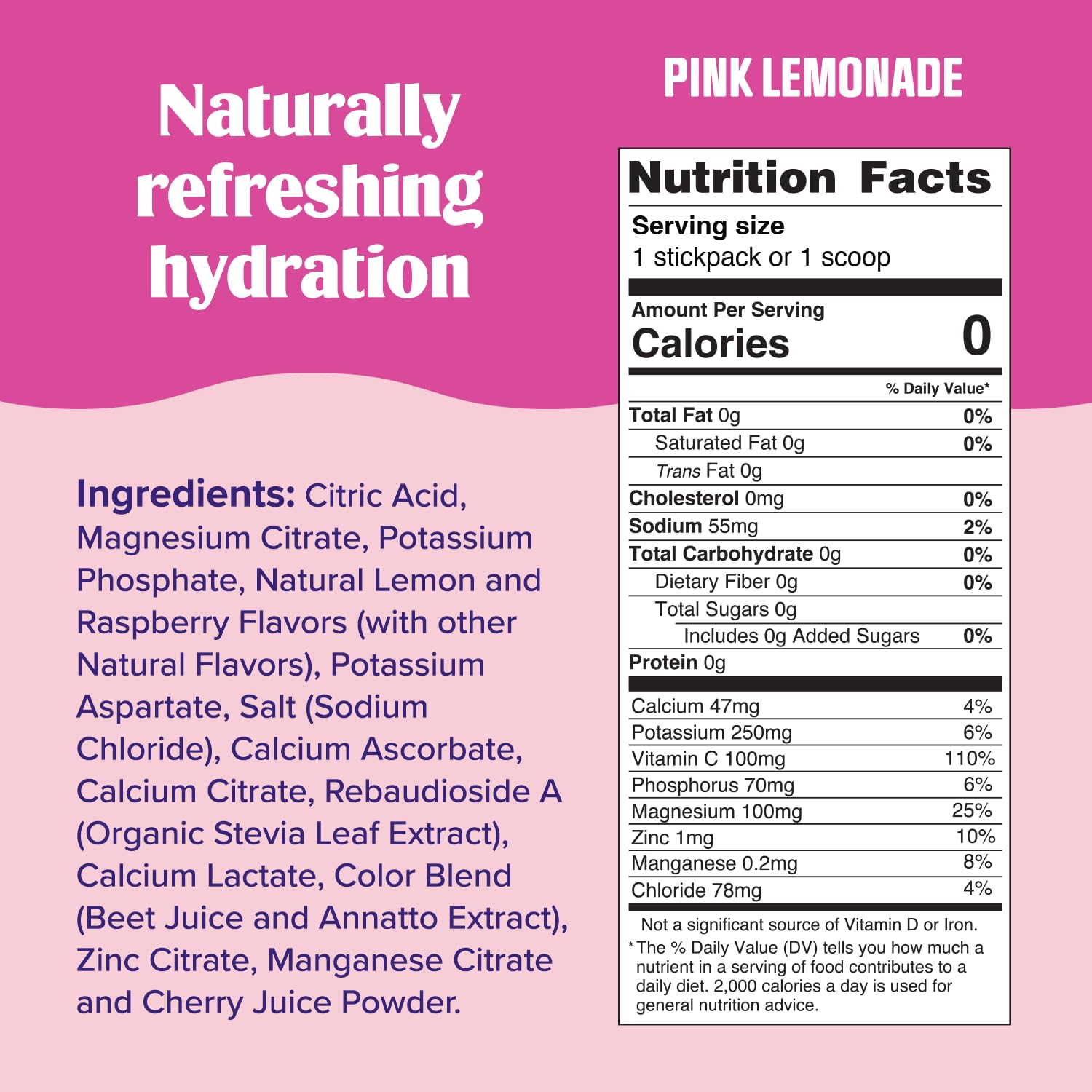 Ultima Replenisher Daily Electrolyte Powder Drink Mix – Pink Lemonade, 30 Servings Canister – Zero Sugar Hydration Powder with 6 Electrolytes & Minerals