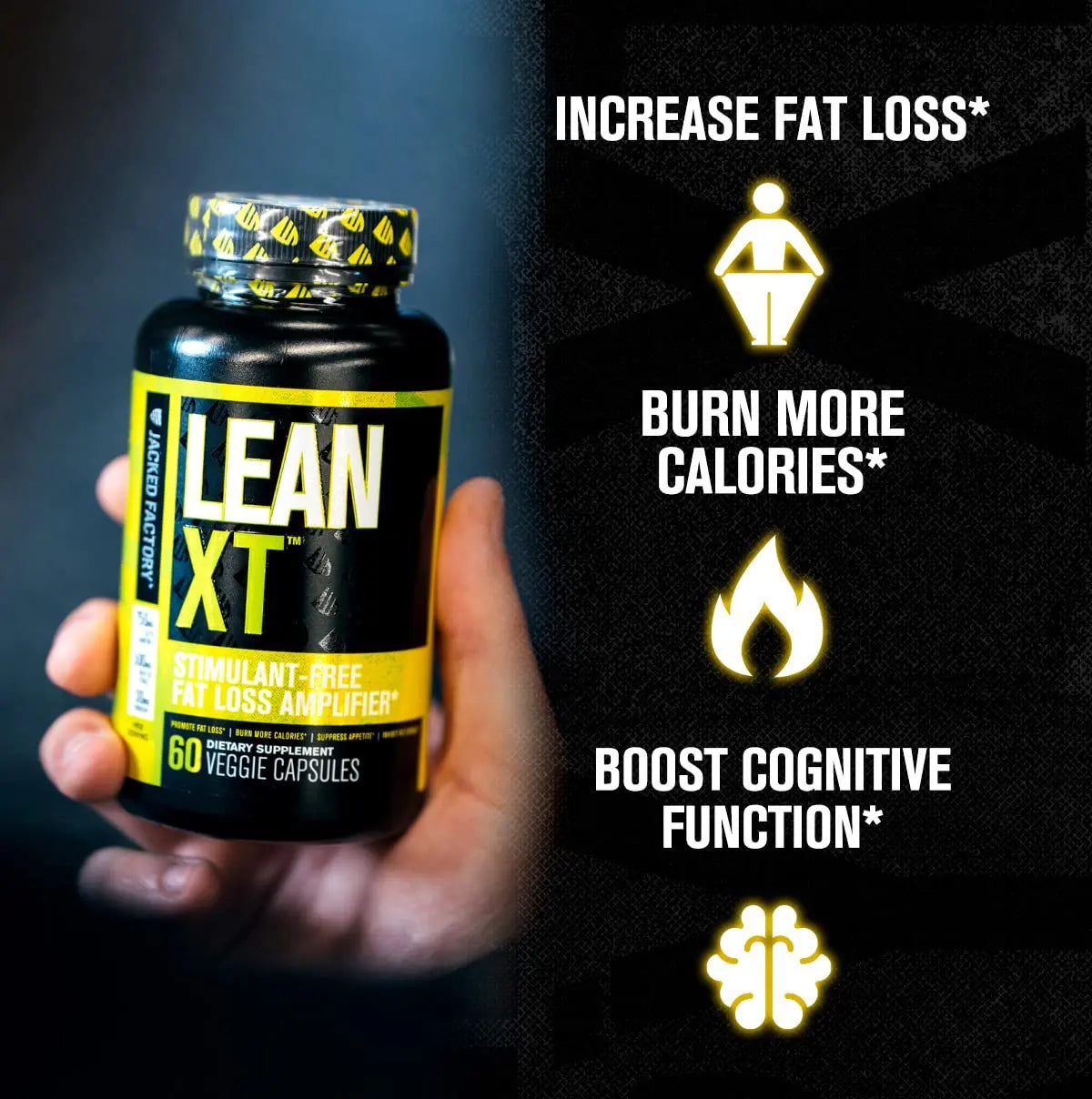 Lean-XT Caffeine Free Fat Burner - Non Stim Weight Loss Supplement, Appetite Suppressant Jacked Factory Au supplements