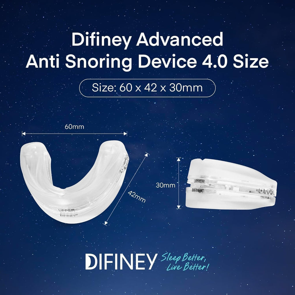 Difiney Advanced Anti Snoring Device 4.0: FDA-Cleared Snoring Solution – Adjustable Snore Stopper Mouth Guard for Men & Women – Anti Snoring Mouthpiece to Improve Sleep – Reusable Night Use Difiney Au supplements