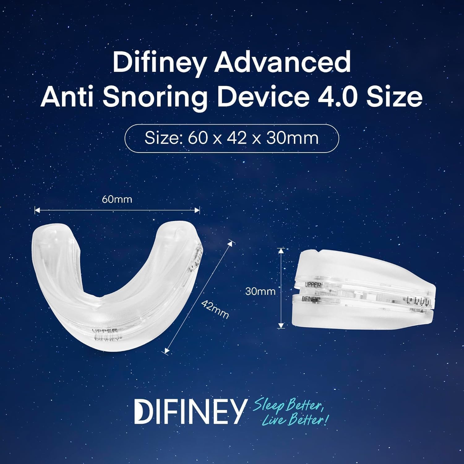 Difiney Advanced Anti Snoring Device 4.0: FDA-Cleared Snoring Solution – Adjustable Snore Stopper Mouth Guard for Men & Women – Anti Snoring Mouthpiece to Improve Sleep – Reusable Night Use Difiney Au supplements