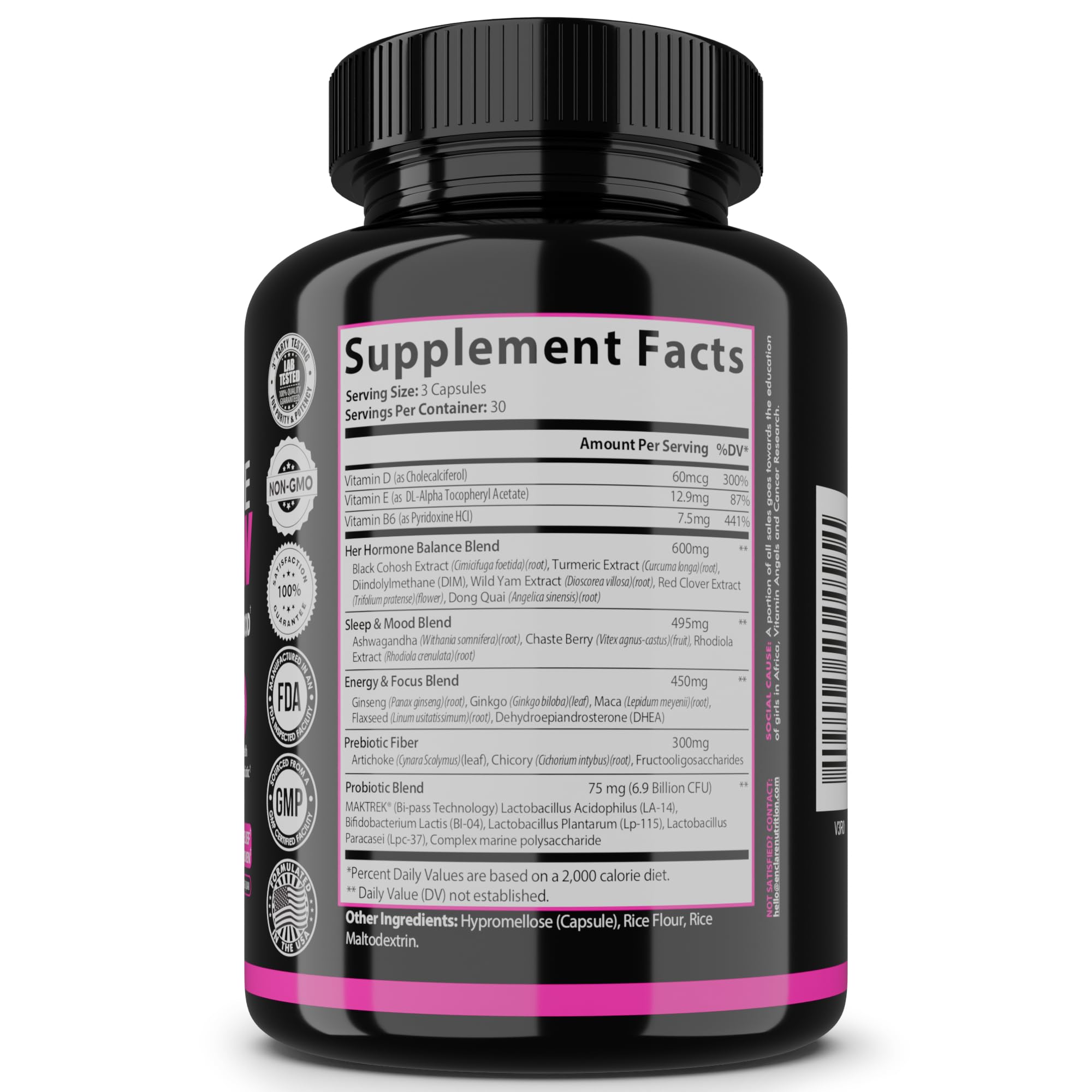 Menopause Supplement for Women – Complete MenoFlow 1700mg Daily Multi-Symptom Support, Hot Flash Relief, Hormone Balance, Mood & Energy, with Black Cohosh, Red Clover & Ashwagandha – 90 Veggie Caps THE ENCLARE NUTRITION Au supplements