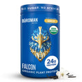 BIRDMAN Falcon Organic Vegan Protein Powder Vanilla, 24g Protein, Sugar Free, Probiotics, Low Carb, Keto Friendly, Dairy Free, Lactose Free, Non Whey