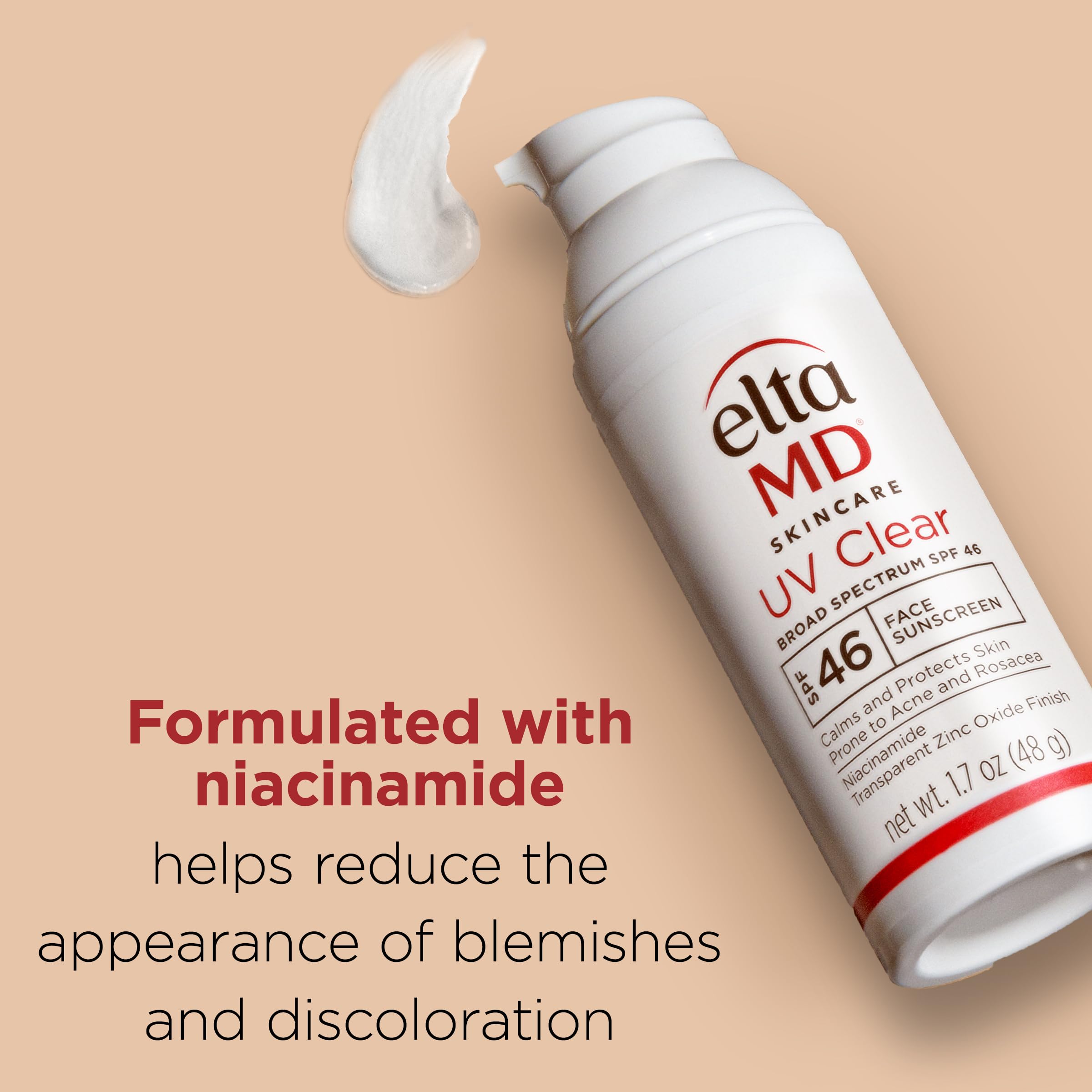 EltaMD UV Clear Face Sunscreen SPF 46, Oil Free for Face with Zinc Oxide, Dermatologist Recommended Sunscreen Lotion