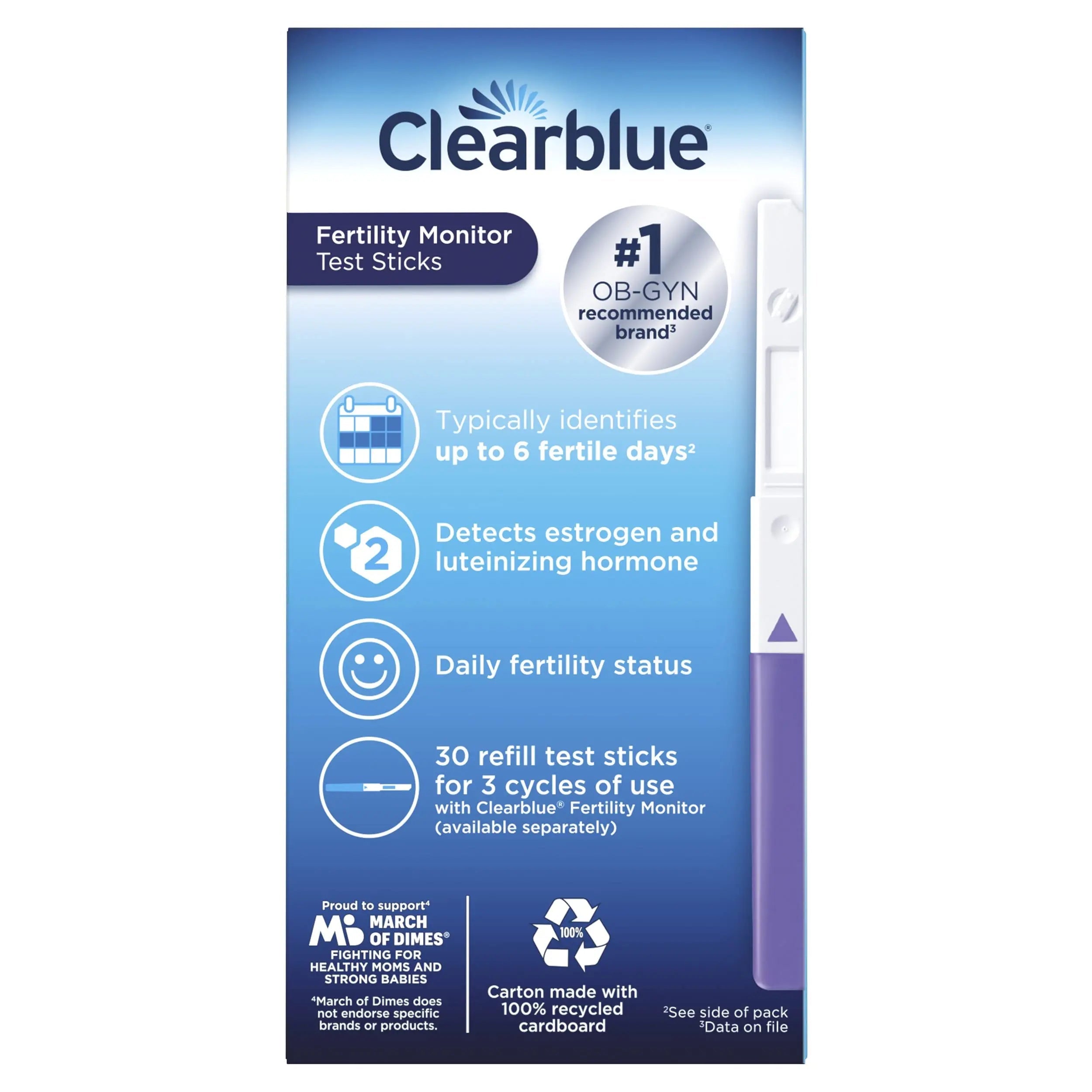 Clearblue Fertility Monitor Test Sticks, 30 count Clearblue Au supplements