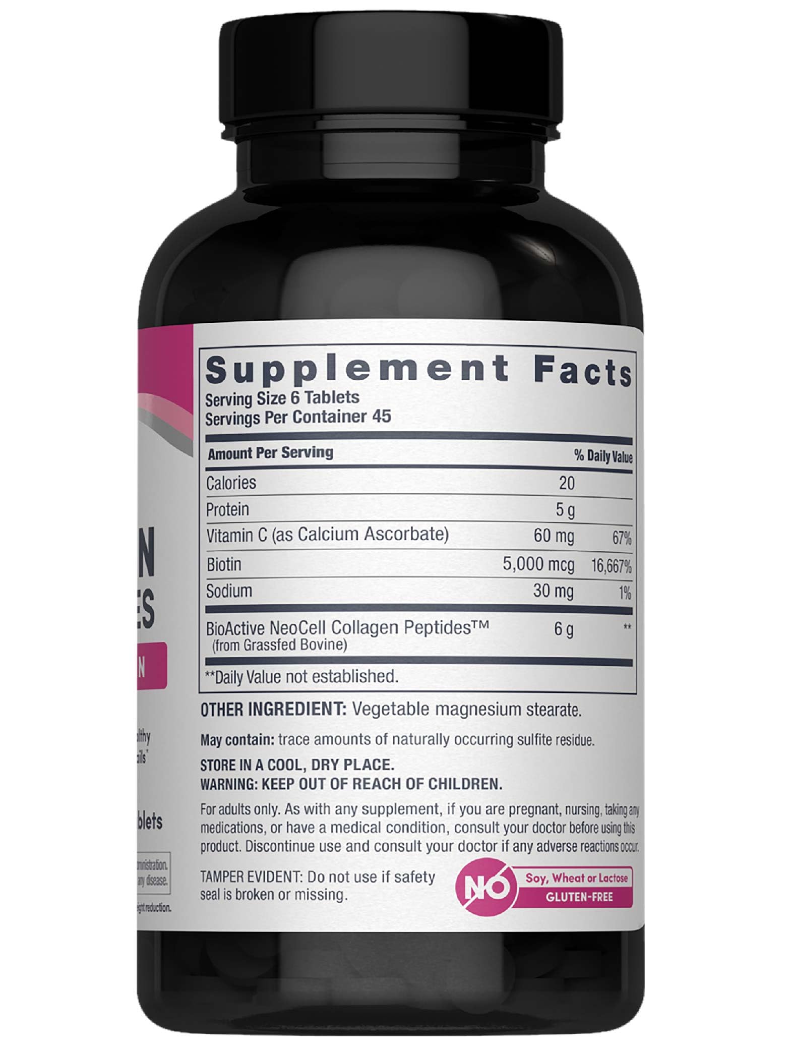 NeoCell Collagen Peptides Pills | 270 Caplets | with Vitamin C and Biotin | Grass Fed Bovine | Hair, Skin, & Nails | for Women and Men