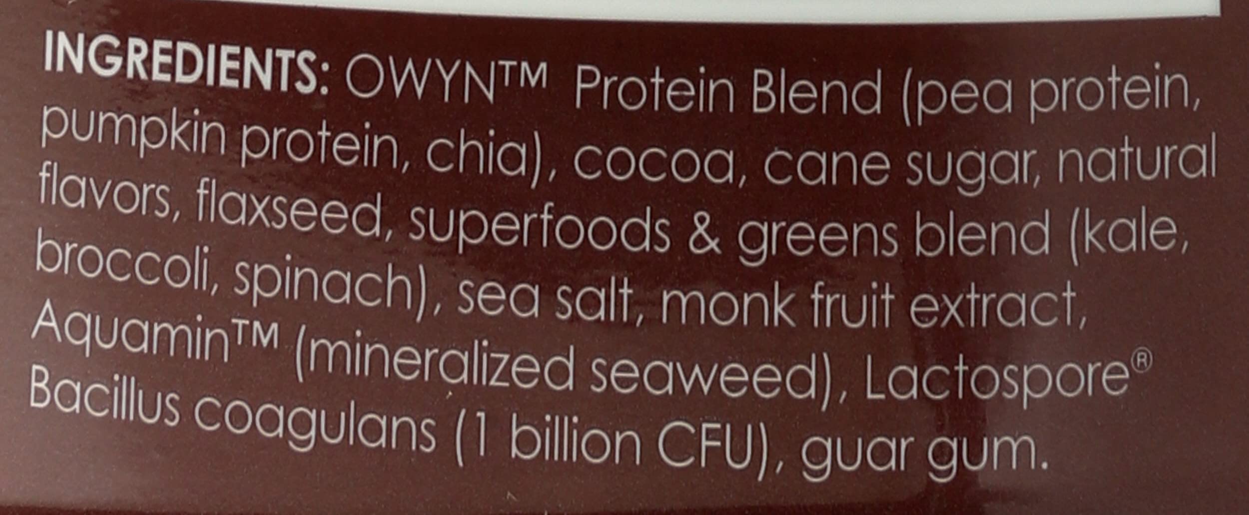 OWYN Only What You Need Plant-Based Protein Powder, Dark Chocolate, 1.17 lbs