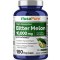 NusaPure Bitter Melon Extract 10,000 mg 180 Vegan Caps (100% Vegetarian, Non-GMO, Gluten-Free, 10% Bitter Principles) Bioperine NusaPure Au supplements
