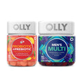 OLLY Probiotic + Prebiotic and Men’s Perfect Multi Starter Pack Bundle, Live Cultures & Friendly Fiber, Vitamins A, D, C, E, Bs, Zinc & CoQ1030, 30 and 90 Count OLLY Au supplements