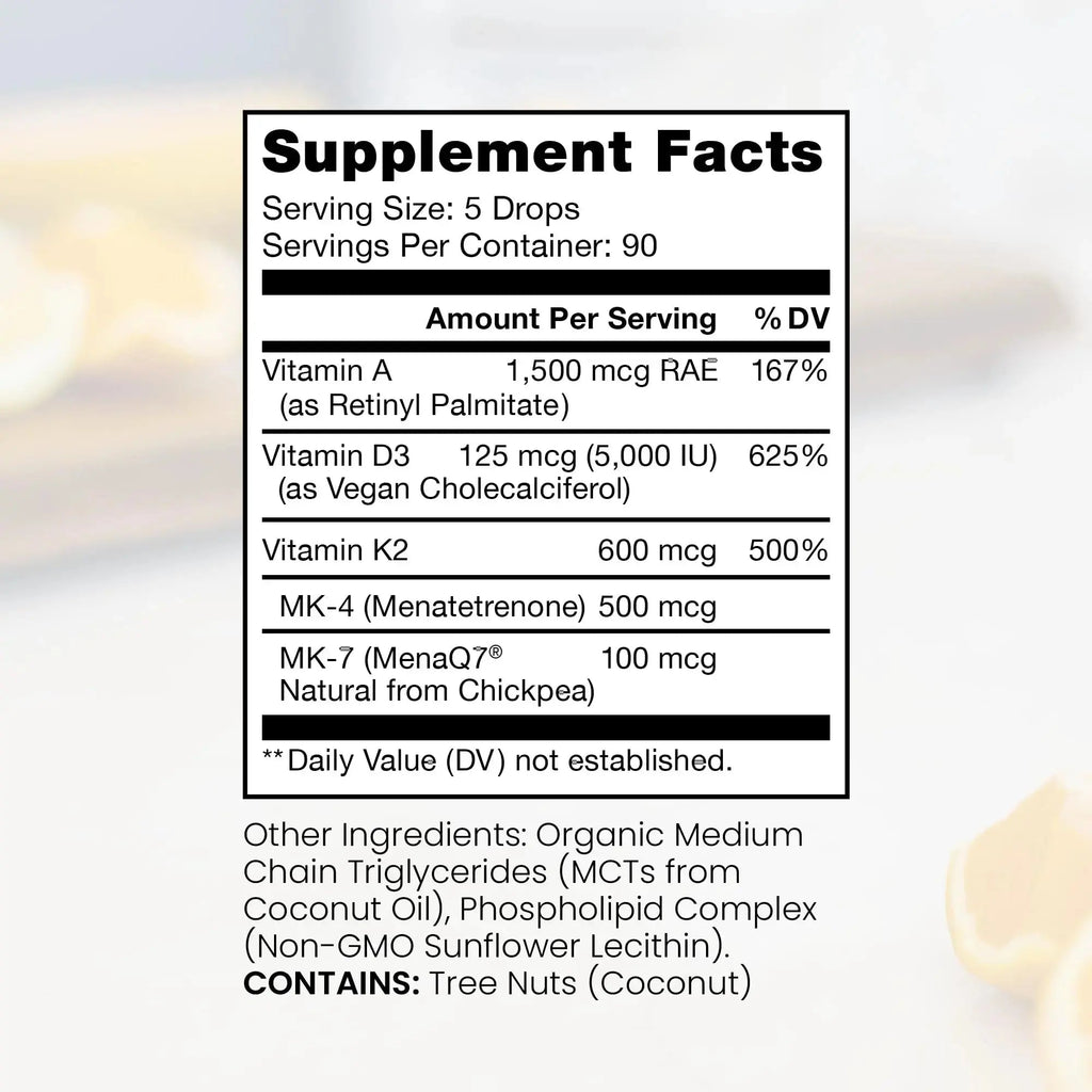 Pure Therapro Rx Vegan A-D-K Drops 10 Ml, Made in USA | 3 Month Supply | Vitamin A (Palmitate), Liposomal Vitamin D3 (Pureshine) Pure Therapro Rx Au supplements