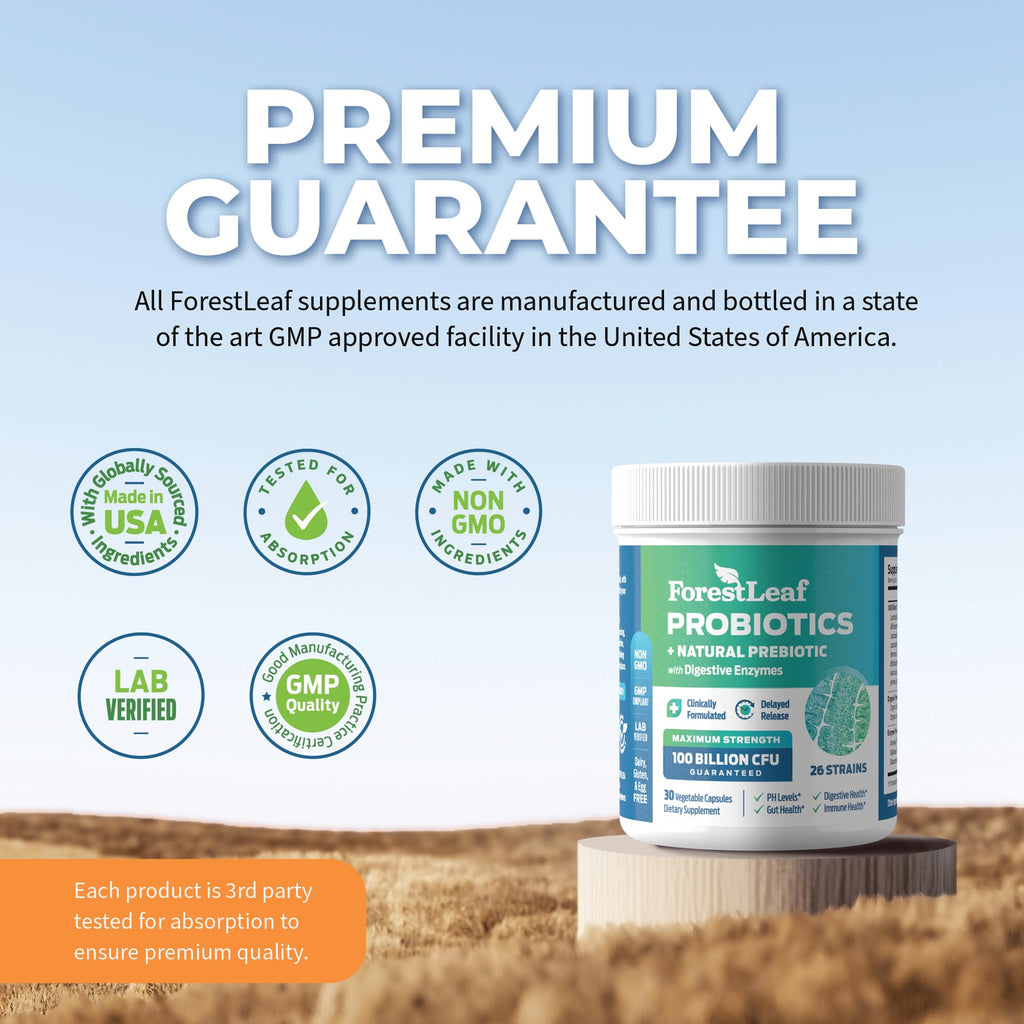 Probiotics for Men and Women, 100 Billion CFU, 26 Unique Strains, Men's and Women's Probiotic and Prebiotics Support Digestive Health, Gut Wellness, Energy,