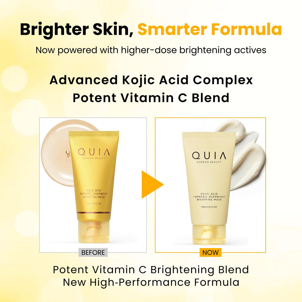 QUIA Turmeric + Kojic Acid Overnight Wrapping Mask – Hydration Mask for Glowing Skin