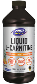 NOW Sports Nutrition, L-Carnitine Liquid 1,000 mg, Highly Absorbable, Tropical Punch NOW Au supplements