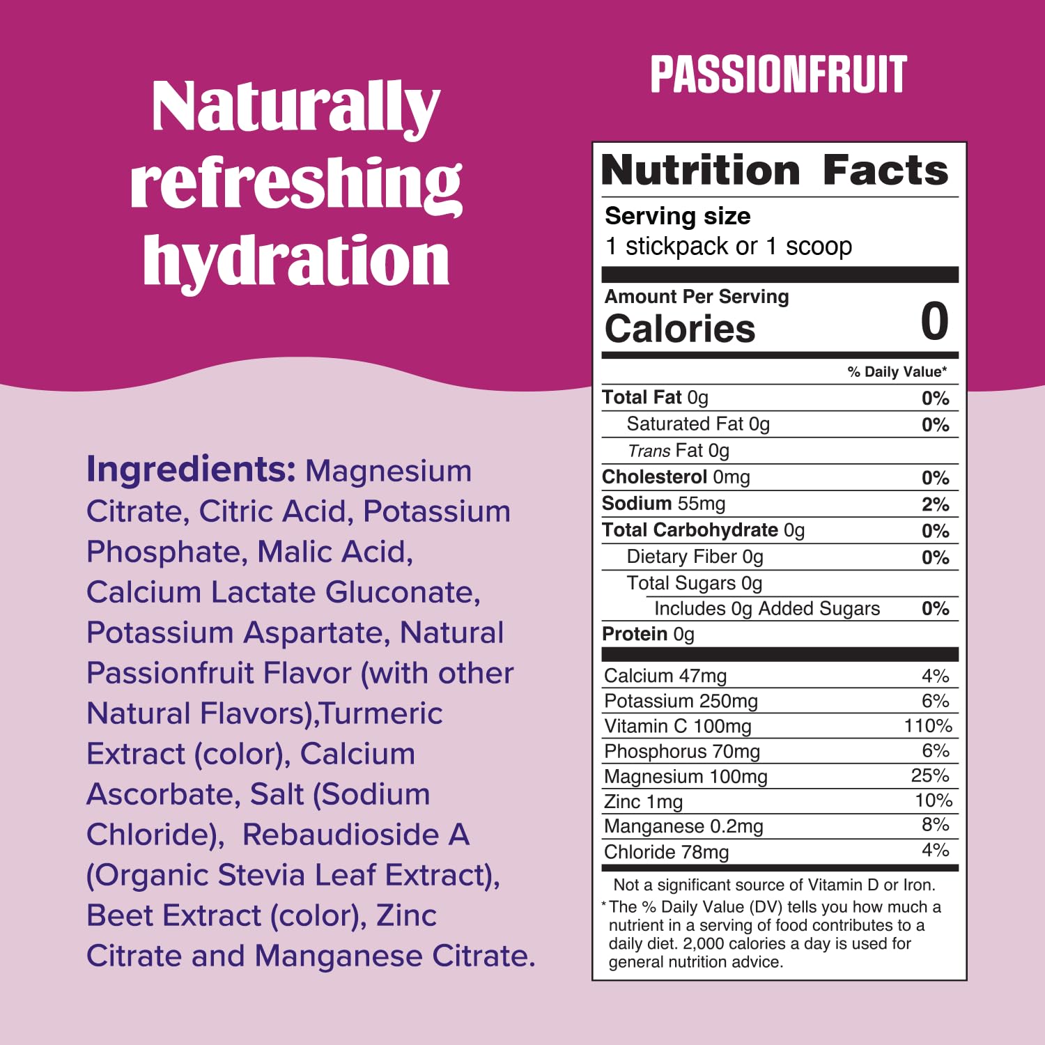 Ultima Replenisher Daily Electrolyte Powder Drink Mix – Sugar Free – Passionfruit, 30 Servings – Hydration Powder with 6 Key Electrolytes
