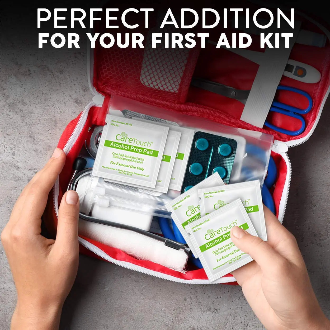 Care Touch Alcohol Wipes - Individually Wrapped Alcohol Prep Pads with 70% Isopropyl Care Touch Au supplements