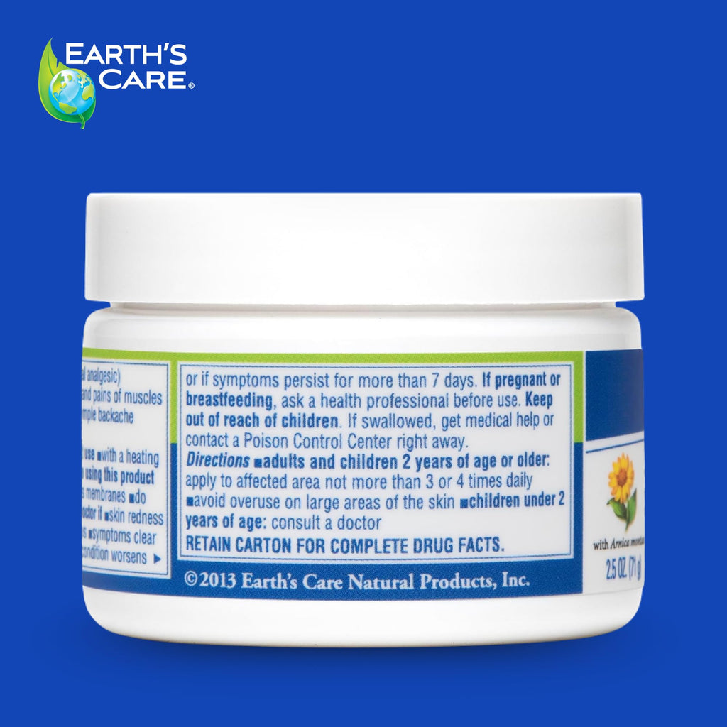 Earth's Care Muscle & Joint Rub - for Sore Muscles, Bruises, Aches and Strains - 2.5 OZ. Earth's Care Au supplements