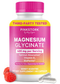 Pink Stork Magnesium Glycinate with Vitamin D - Magnesium Supplement for Women to Support Natural Calm, Mood, and Sleep - Hormone Balance for Women - 60 Capsules, Berry Essence, 1 Month Supply Pink Stork Au supplements