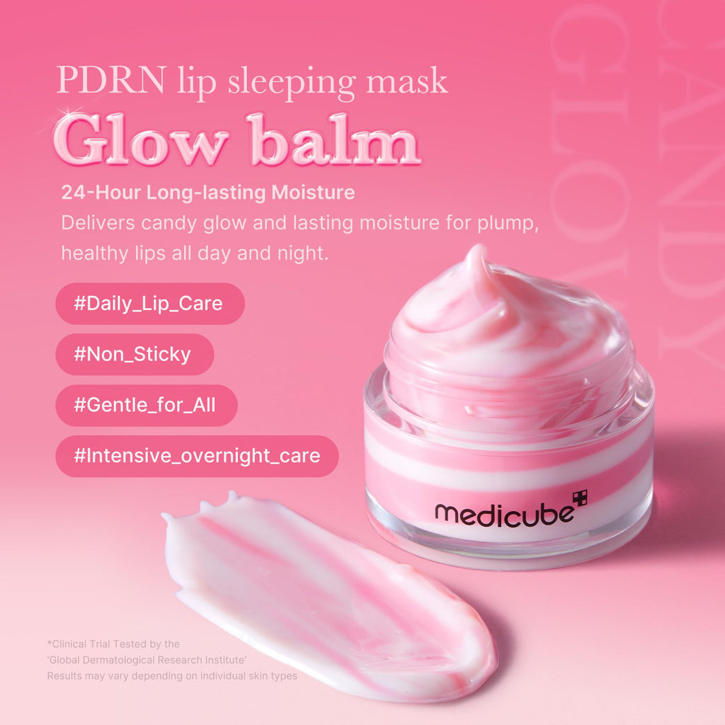 medicube PDRN lip sleeping mask glow balm | Salmon PDRN, Collagen, Shea Butter for Softer Lips